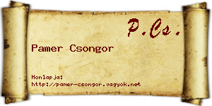 Pamer Csongor névjegykártya